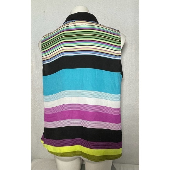 𝅺worthington Button Up Sleeveless Blouse Sz PXL - Picture 3 of 5
